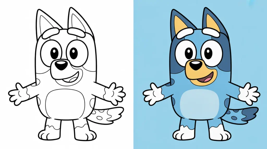 Bluey coloring pages