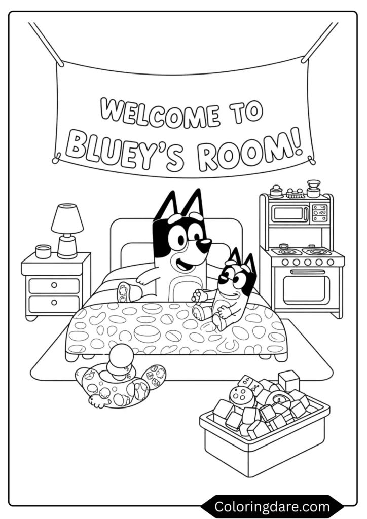 Bluey's Bedroom Scene