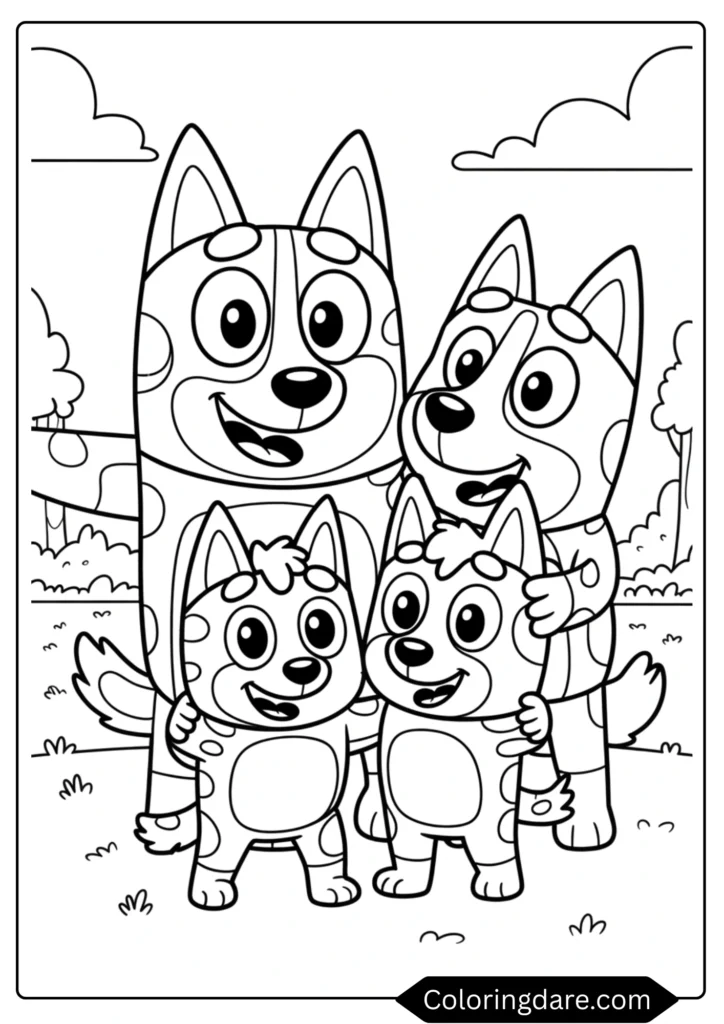 Blueys Family Portrait