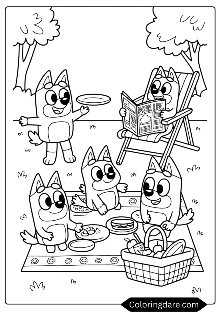 Blueys Picnic Scene