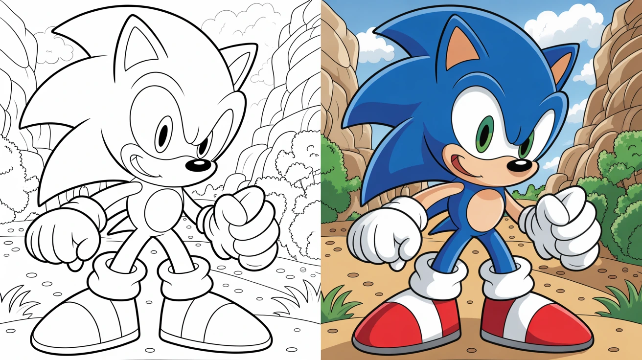 Sonic Coloring Pages